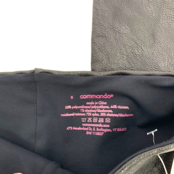 Commando Perfect Control Faux Leather Legging Black Size Small NWOT $118 MSRP - Picture 4 of 5